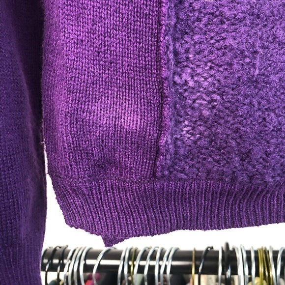 𝅺silence + Noise Royal Purple Scoop Neck Sweater - Picture 2 of 7
